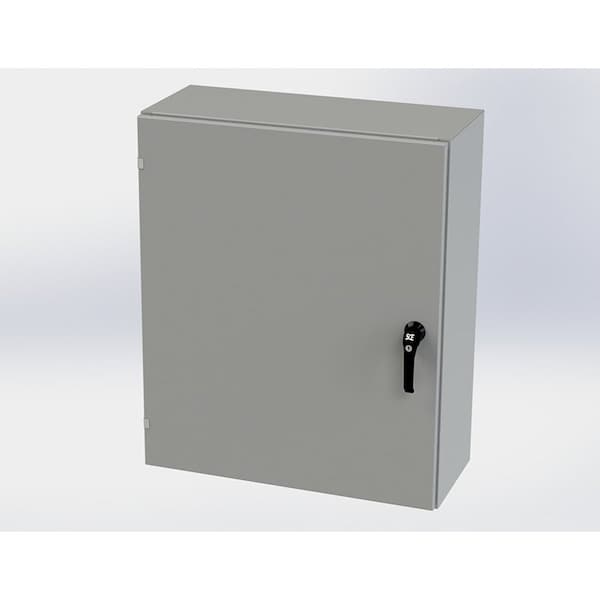 1/4 Turn Latch, 3 Point Latch with Padlock/Keylock Handle Electrical Enclosures, 36 in H, 12 in D
